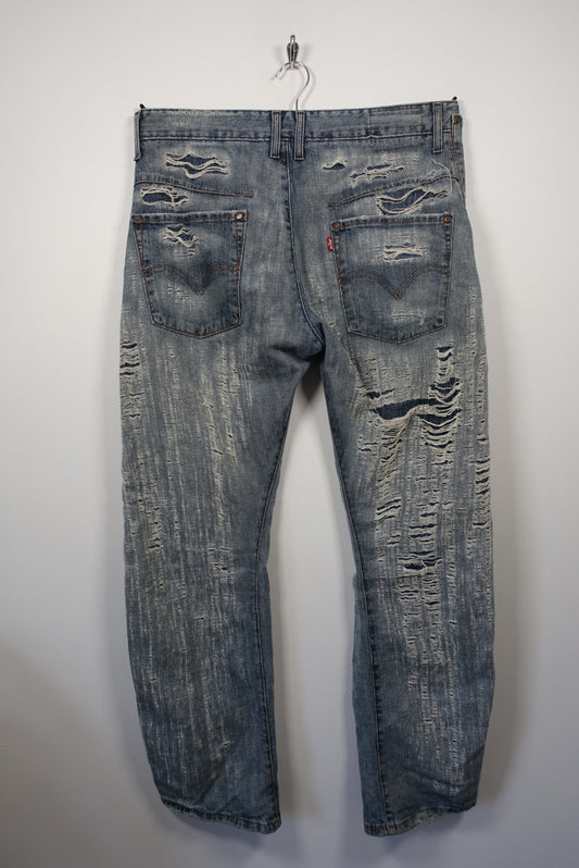 Vintage Levis Engineered Twisted Distressed Effect Jeans